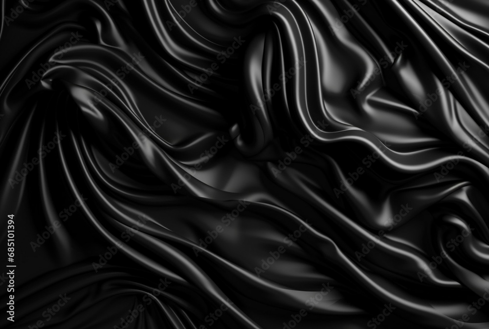 luxury black fabric background. generative ai