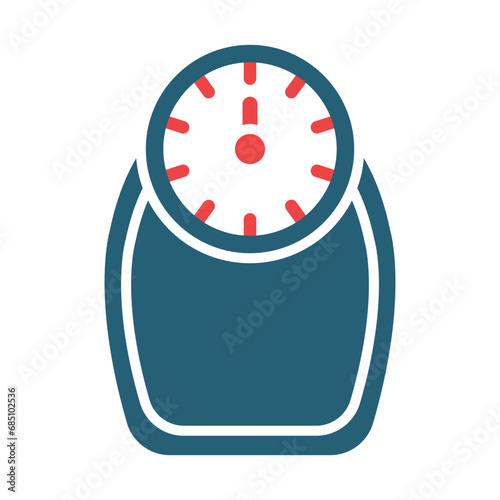 Weight Glyph Two Color Icon Design