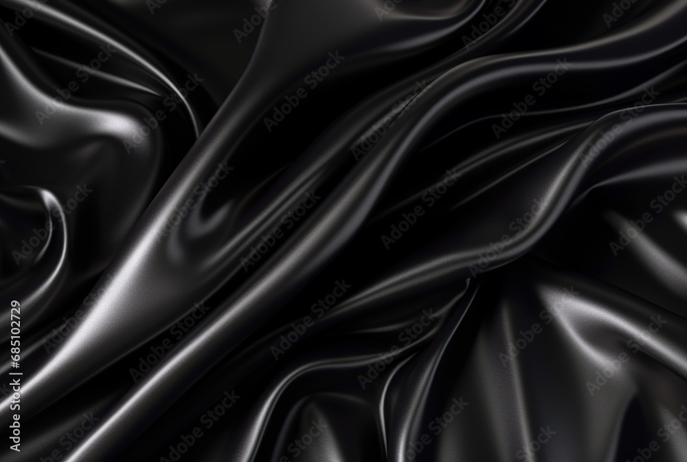 luxury black fabric background. generative ai