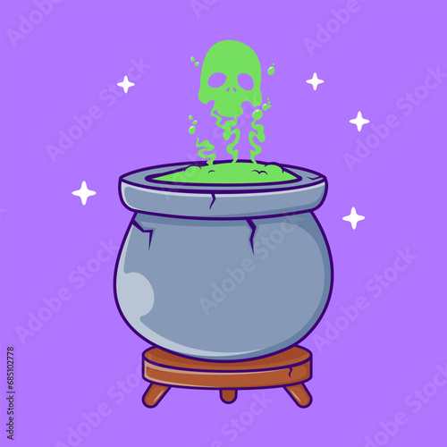 Witcher Pot Illustration, Vector, Icon Isolated