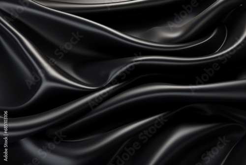 luxury black fabric background. generative ai