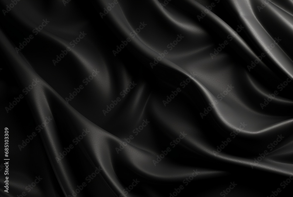 Obraz premium luxury black fabric background. generative ai