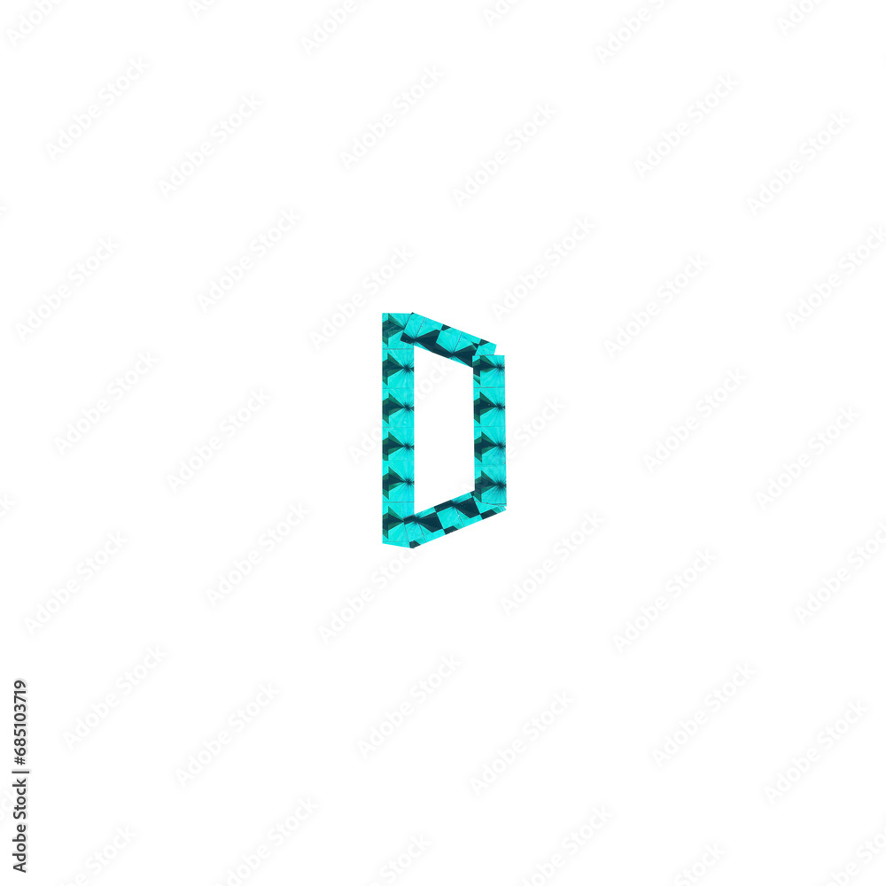 colourful reflective craft tape letter D object on transparent png background colourful reflective craft tape letter D object on transparent png background