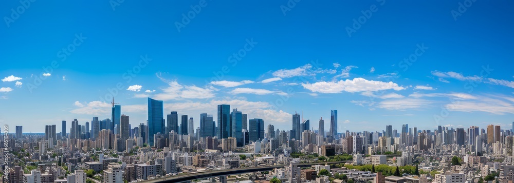 Fototapeta premium 広がる大都市のスカイライン