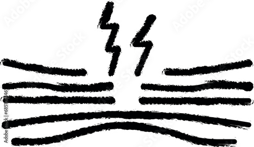 sprain, disease, medical vector icon in grunge style