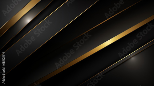 Abstract black and gold diagonal luxurious composition