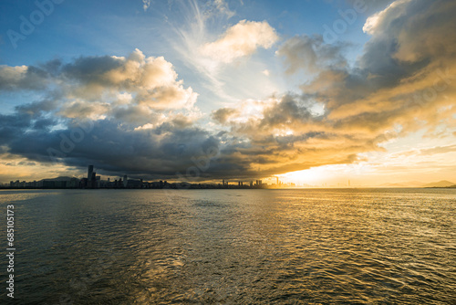 Wallpaper Mural Panoramic aerial view of Shenzhen City Torontodigital.ca
