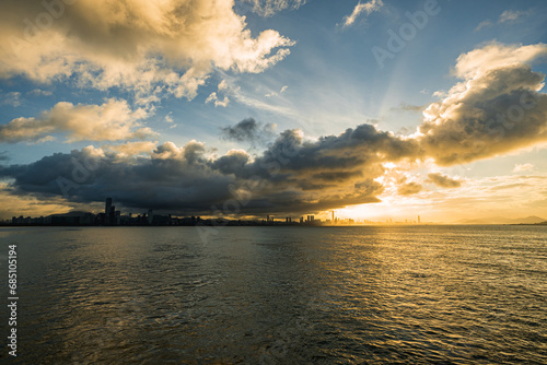 Wallpaper Mural Panoramic aerial view of Shenzhen City Torontodigital.ca