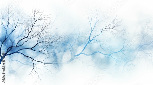 Flowing Blue Tree Branches