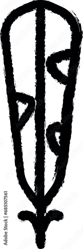 Naklejka premium Wing bird vector icon in grunge style