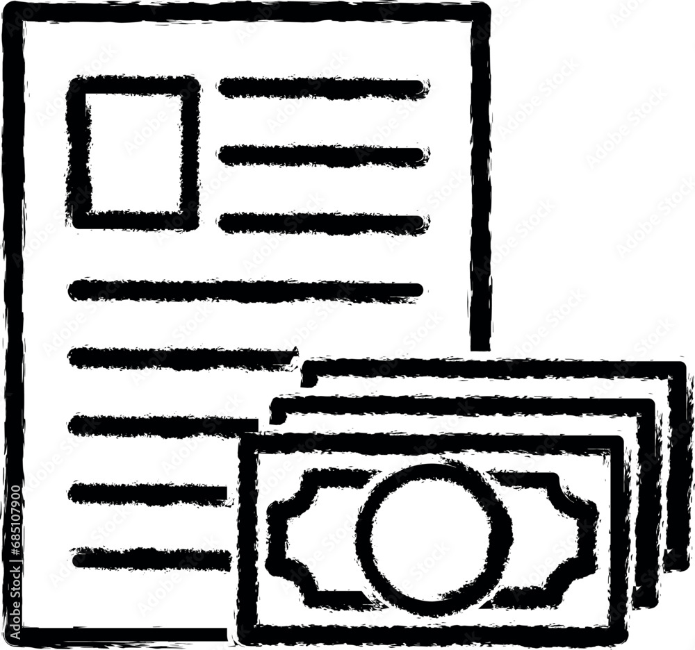 Financial testament vector icon in grunge style Financial testament vector icon in grunge style