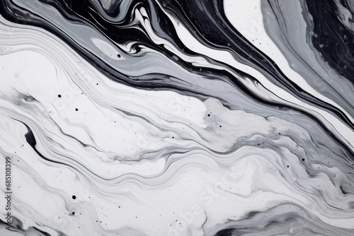 Fondo abstracto de mármol fluido blanco y negro.