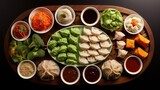 stir vegetable chinese food vegetarian illustration fry tofu, rice dumplings, bok choy stir vegetable chinese food vegetarian