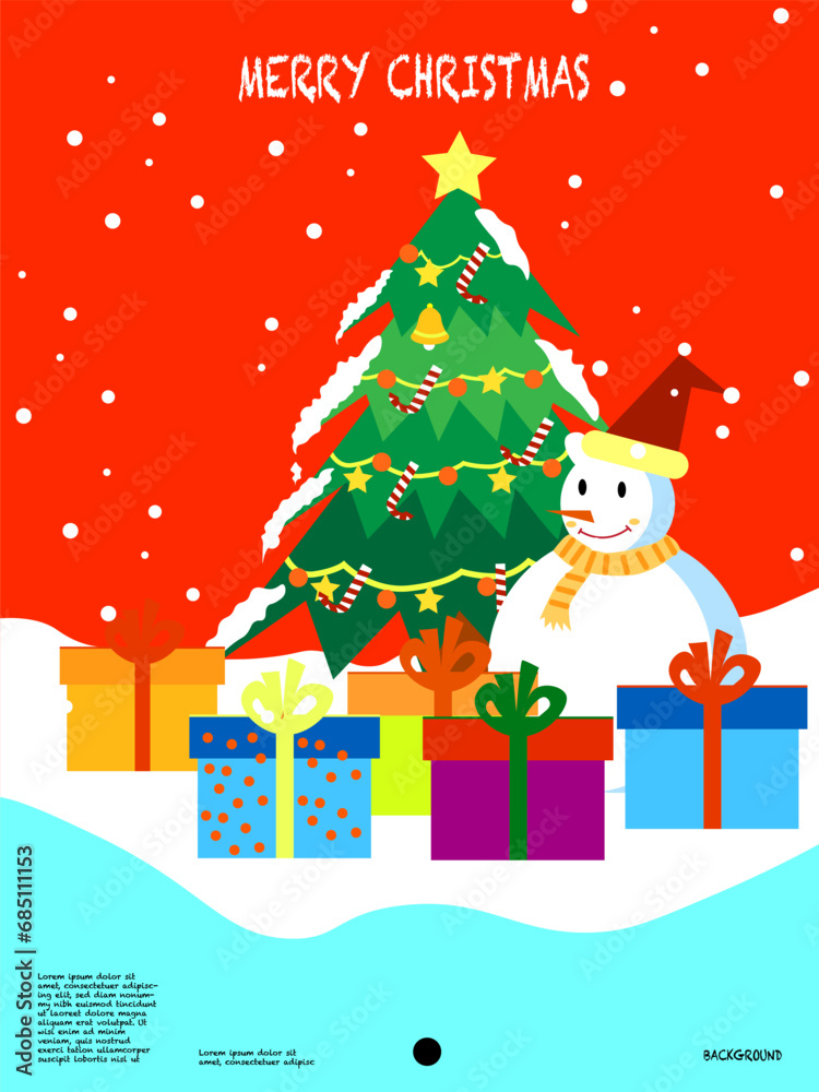 christmas flat illustration for background, banner, poster, template, design, website, element, etc christmas flat illustration for background, banner, poster, template, design, website, element, etc