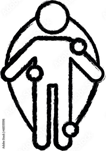 health, checker, patient, symptom vector icon in grunge style