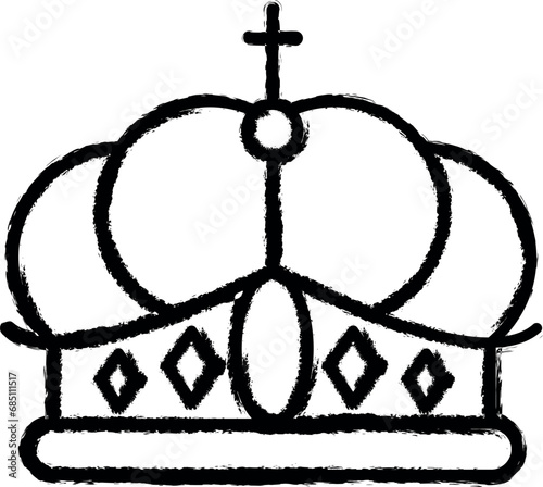 Crown, Holland vector icon in grunge style