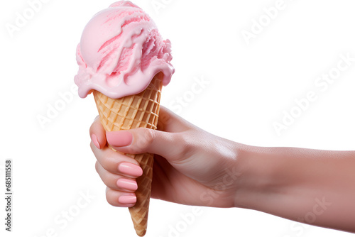 ice cream in hand