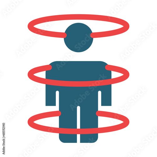 Teleportation Glyph Two Color Icon Design