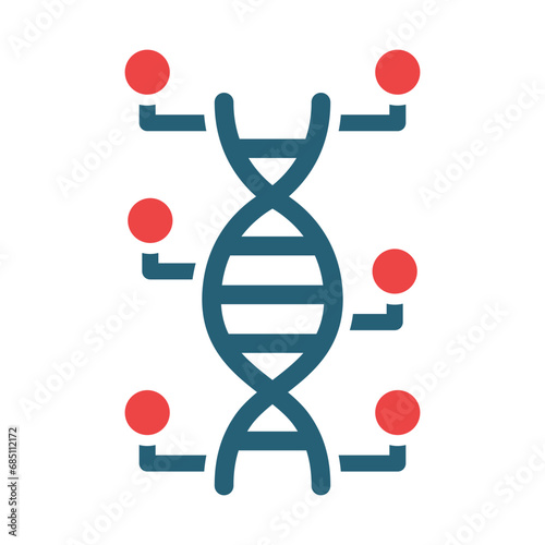Genetic Modification Glyph Two Color Icon Design