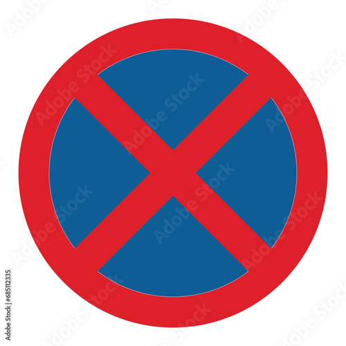 Free Download no stopping road sign, parking and stopping is prohibited symbol - GFXLoad
