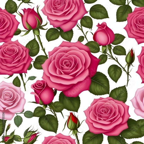 English paper background, rose in the center © RORON