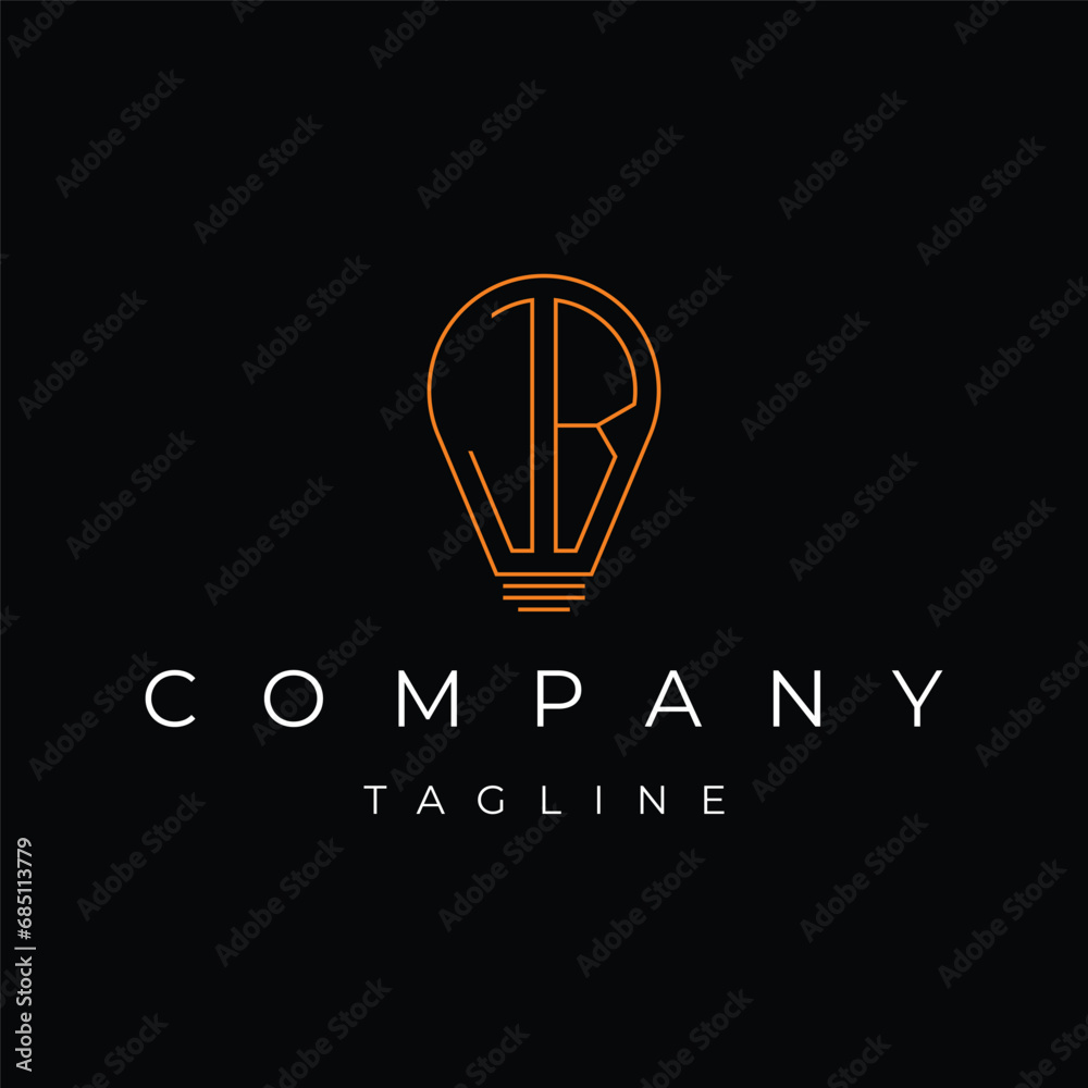 Letter JB initial lamp solution bulblight icon logo design vector template Letter JB initial lamp solution bulblight icon logo design vector template