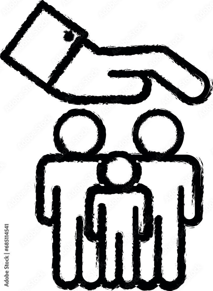 family, insurance, protection vector icon in grunge style family, insurance, protection vector icon in grunge style