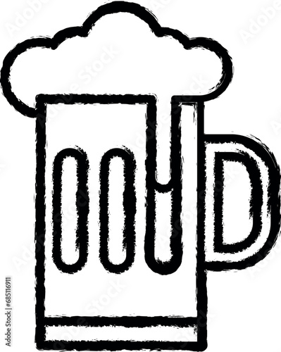 ale, beer, Ireland vector icon in grunge style