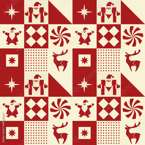 Christmas and new year holiday seamless pattern