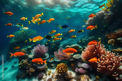 coral reef with fish © Image Studio