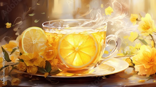 liquid lifestyle tea drink outdoor illustration citrus water, healthy aroma, cup hot liquid lifestyle tea drink outdoor photo