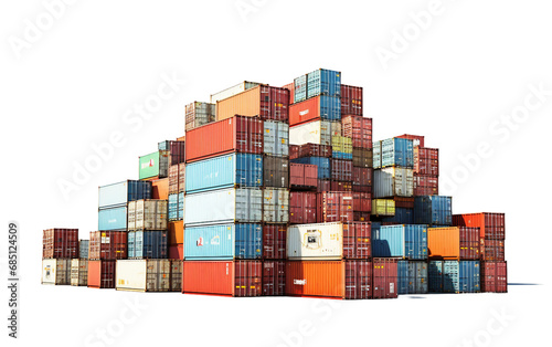 Container Loading On Transparent Background