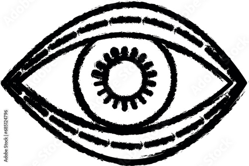 blepharoplasty vector icon in grunge style