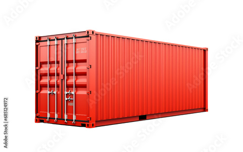 Port Container On Transparent Background