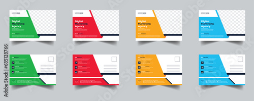 Modern Creative Corporate Post Card Template, Vector Template for Opening Invitation Editable, Professional Business Postcard Design, Event Card Design, Invitation Design, Direct Mail EDDM Template