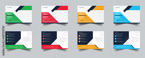 Modern Creative Corporate Post Card Template, Vector Template for Opening Invitation Editable, Professional Business Postcard Design, Event Card Design, Invitation Design, Direct Mail EDDM Template