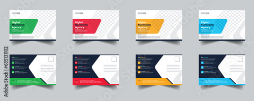 Modern Creative Corporate Post Card Template, Vector Template for Opening Invitation Editable, Professional Business Postcard Design, Event Card Design, Invitation Design, Direct Mail EDDM Template