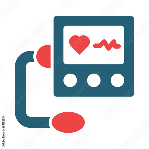 BP Machine Glyph Two Color Icon Design
