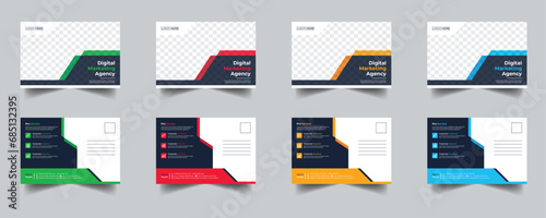 Modern Creative Corporate Post Card Template, Vector Template for Opening Invitation Editable, Professional Business Postcard Design, Event Card Design, Invitation Design, Direct Mail EDDM Template