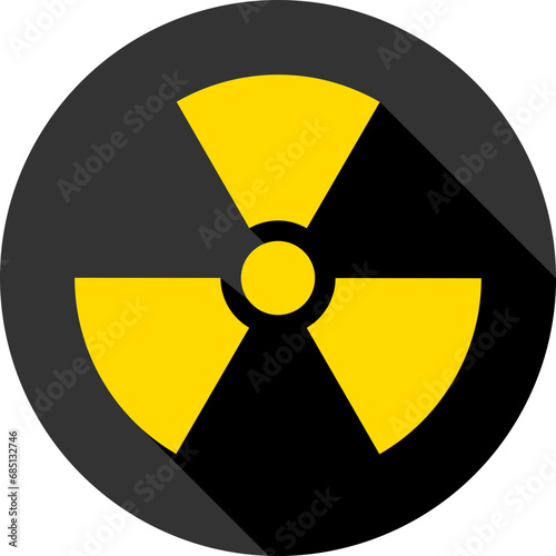 Radiation icon vector. Warning radioactive sign danger symbol.