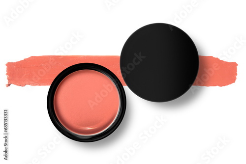 beauty cosmetic makeup skincare of smudge cc cream foundation primer cushion; product mockup on white background photo