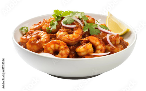 Spicy Seafood On Isolated Background