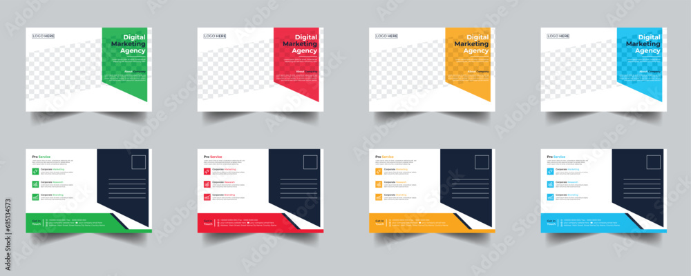 Modern Creative Corporate Post Card Template, Vector Template for Opening Invitation Editable, Professional Business Postcard Design, Event Card Design, Invitation Design, Direct Mail EDDM Template