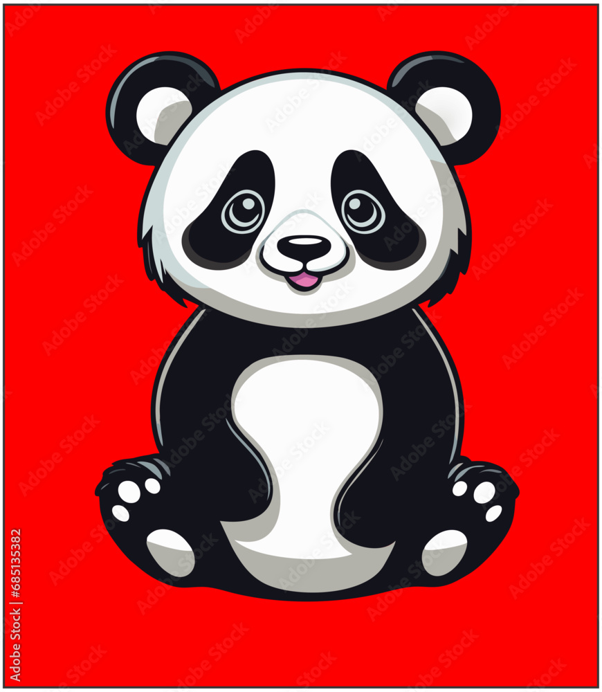 Naklejka premium panda bear 