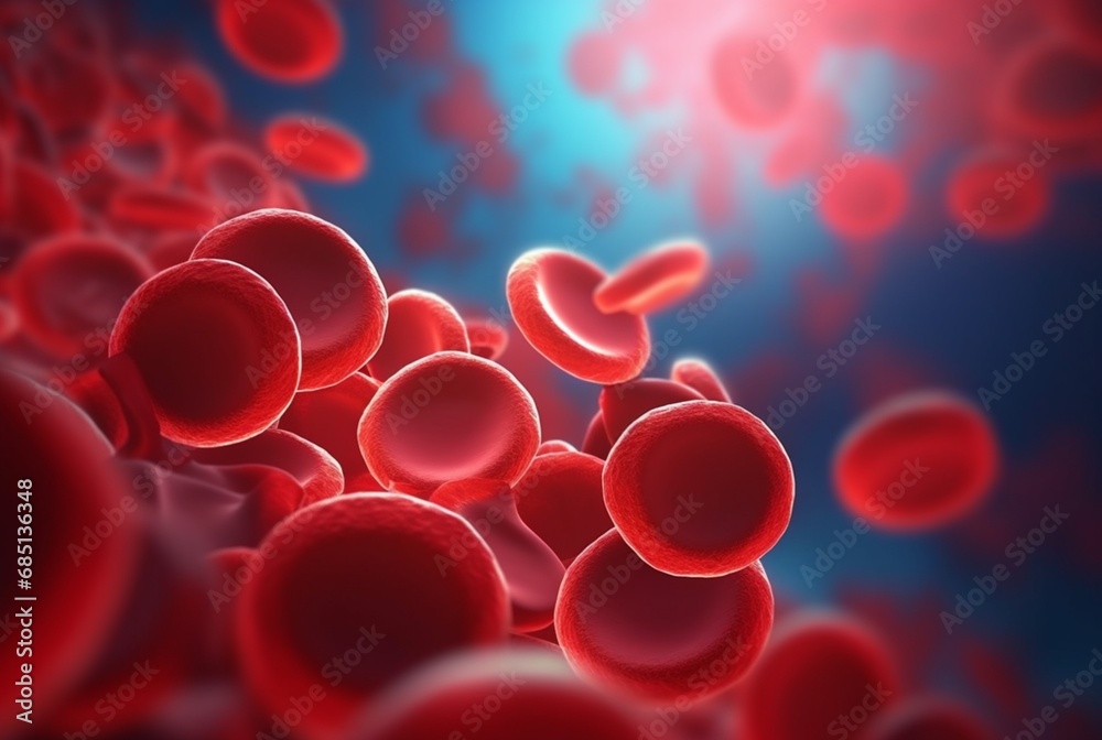 medical health human red blood cells illustration. generative ai