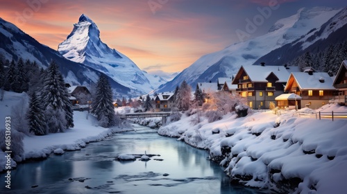 Winter wonderland in the villages  photo