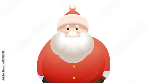 Santa Claus portrait, Christmas 3d illustration photo