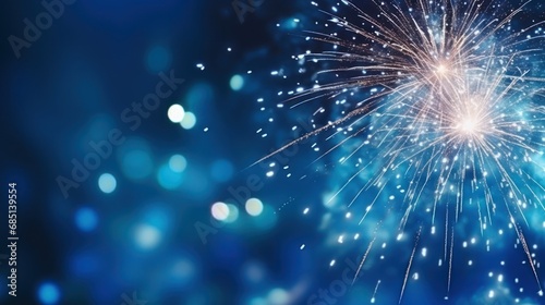 bokeh lights on fireworks background, Advertisement, Print media, Illustration, Banner, for website, copy space, for word, template, presentation