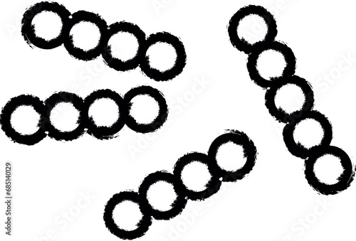 bacteria vector icon in grunge style
