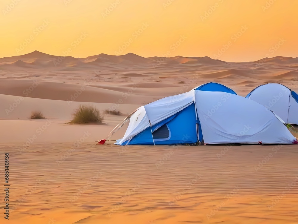 Caravan camping in the desert nature, the beauty of the desert landscape, sand dunes, quiet atmosphere, camping places, a wild camping trip in the desert, tourist camps in the desert, kashta br, deser